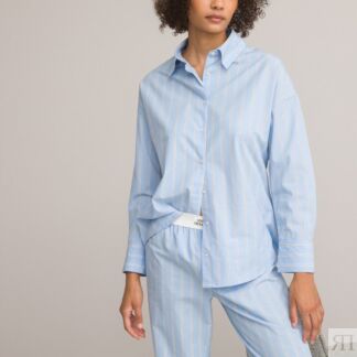 Пижама Свободная с длинными рукавами в полоску 50 (FR) - 56 (RUS) синий