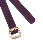 Ремень Широкий с декоративной пряжкой 100 см фиолетовый