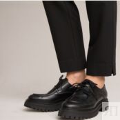 Ботинки-дерби Кожаные на шнуровке 42 черный