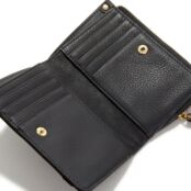 Бумажник Кожаный на молнии ROZA единый размер черный