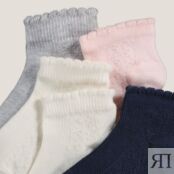 Комплект из пяти пар носков Со вставкой из ткани пуантель 19/22 синий