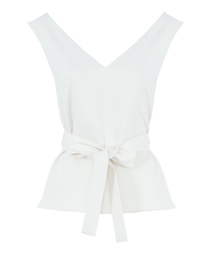 Топ из крепа P.A.R.O.S.H. D312422-PANTY23 молочный xs D312422-PANTY23 фото 1