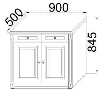 Тумба высокая 900х845х500 кашир орех Деметра фото 1