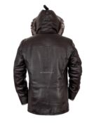 Кожаная куртка мужская зимняя Аляска с капюшоном North Star арт 033