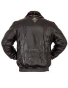 Кожаная куртка мужская меховая Aeronautica черная