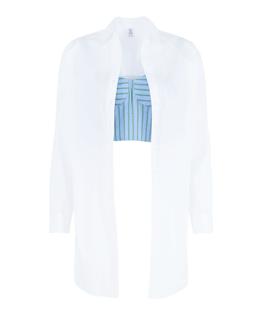 Блуза + топ Rosie Assoulin ASPU65015C белый+голубой+зеленый 04