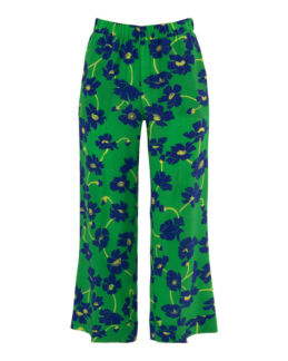 Шелковые брюки P.A.R.O.S.H. SURPLUSD231467 зеленый+принт s