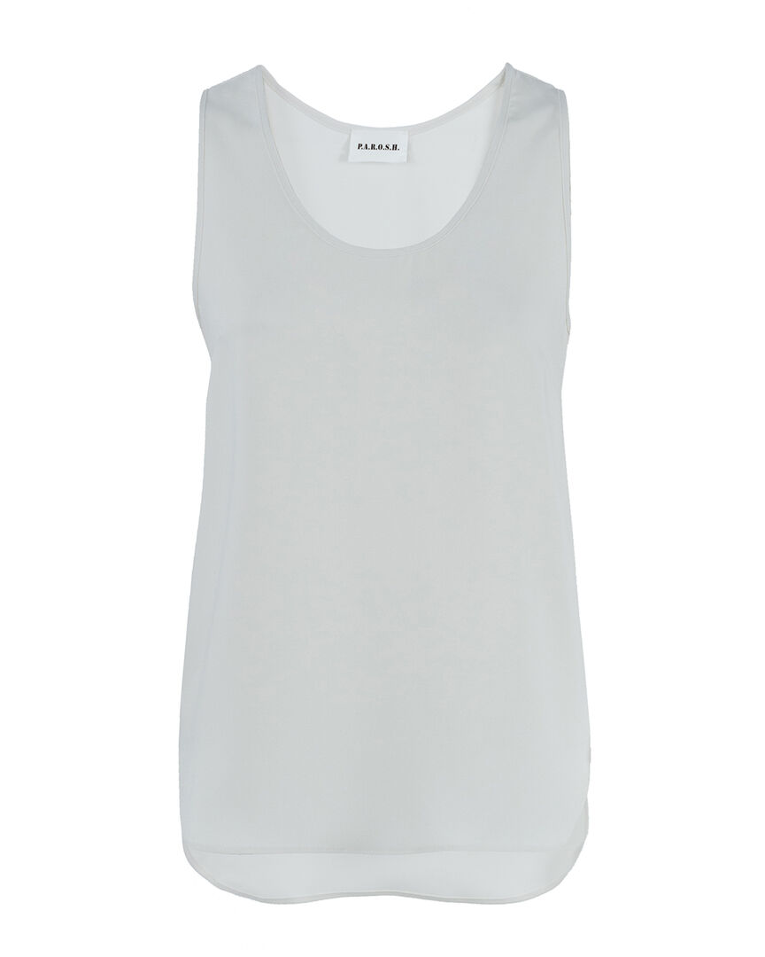 Топ из крепа P.A.R.O.S.H. PANTYD310270X белый m PANTYD310270X фото 1