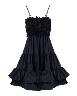 Многоярусное платье MSGM 3241MDA142 черный 40