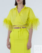 Топ из хлопка Giuseppe Di Morabito SS22135TO-126-39 желтый 38 SS22135TO-126-39 фото 3