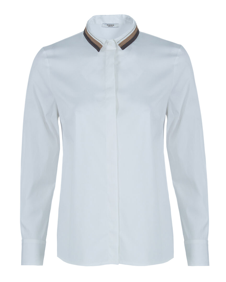 Рубашка из хлопка Peserico S06746J0 белый 46