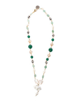 Ожерелье Marina Fossati A118 зеленый+белый+сиреневый UNI