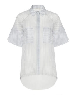 Рубашка PANICALE 28816CAM белый+синий 40