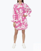 Платье MSGM MDA249.21 розовый+белый 40