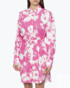 Платье MSGM MDA249.21 розовый+белый 40