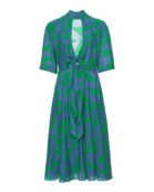 Платье Off-White OWDB219R20H150903040 синий+зеленый 42