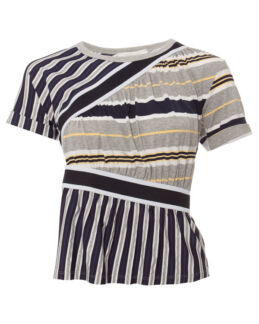 Топ MaxMara_SportMax EUCLIDE серый+тем.синий+белый s