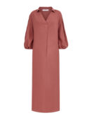 Длинное платье из дышащей льняной ткани с объемными рукавами FABIANA FILIPP