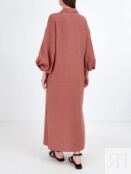Длинное платье из дышащей льняной ткани с объемными рукавами FABIANA FILIPP