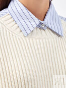 Рубашка-джемпер в полоску с трикотажной вставкой FABIANA FILIPPI