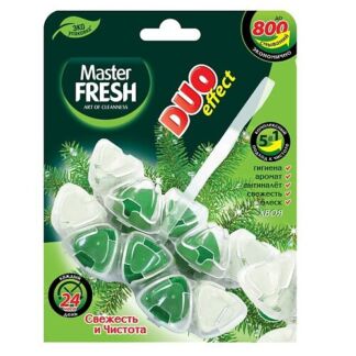 MASTER FRESH Подвесной блок для унитаза Duo effect 5 в 1, хвоя 2.0