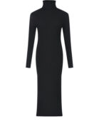 Черное платье STELVIO из шерсти и кашемира Pietro Brunelli