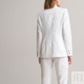 Пиджак Приталенного покроя из смесового льна 52 (FR) - 58 (RUS) белый