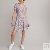 Платье Струящееся с короткими рукавами с цветочным принтом 18 лет - 168 см