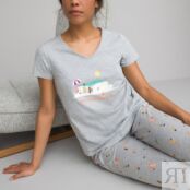 Пижама С короткими штанишками из хлопка с принтом купальщицы 34/36 (FR) - 4