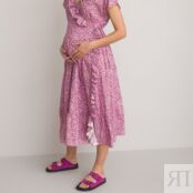 Платье Для периода беременности с воланами 50 розовый