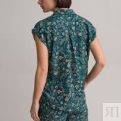 Рубашка С цветочным принтом без рукавов 36 (FR) - 42 (RUS) зеленый
