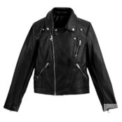 Куртка Короткая из искусственной кожи 36 (FR) - 42 (RUS) черный