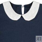 Блузка С кружевным воротником 4 года - 102 см синий
