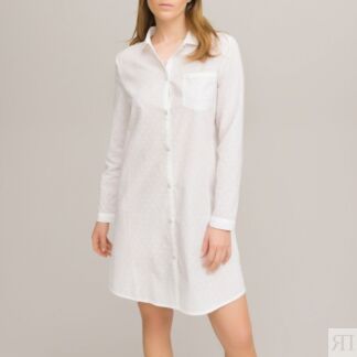 Рубашка Ночная из ткани с вышивкой гладью 52 (FR) - 58 (RUS) белый