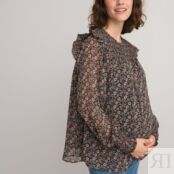 Блузка Для периода беременности с воланами цветочный принт 40 (FR) - 46 (RU