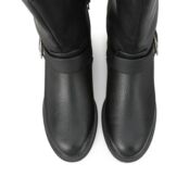 Ботинки В байкерском стиле на низком каблуке широкая стопа 38-45 40 черный