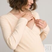 Лонгслив Для периода беременности и грудного вскармливания M белый