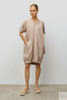 Платье-баллон из хлопка (арт. baon B451062)